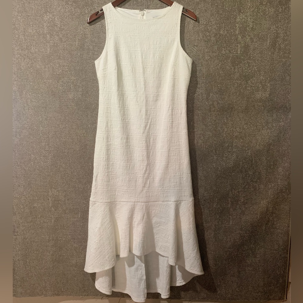 New York & Company White High Low Dress